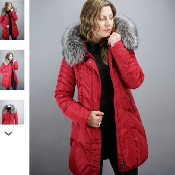 Athabasca softwear/Flash geo snow puffer down filled/fur-lined coat fitted